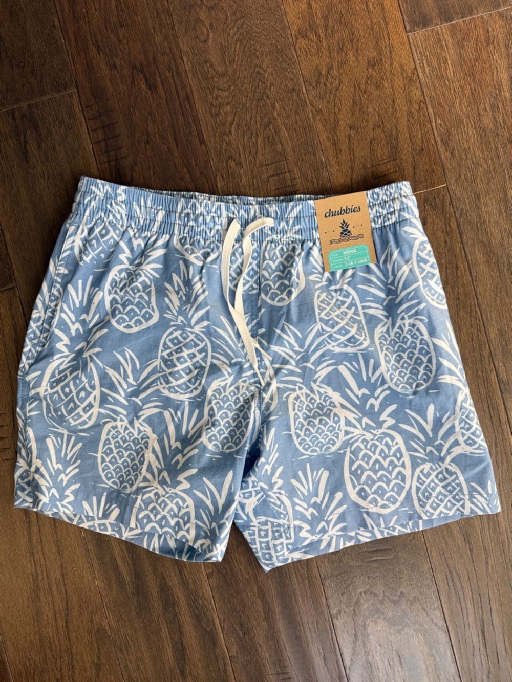NWT Chubbies Men's Quick-Dry 5-1/2" Swim Trunks with Boxer Brief Liner